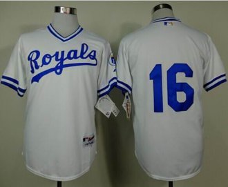 Kansas City Royals #16 Billy Butler White 1974 Turn Back The Clock Stitched Baseball Jersey