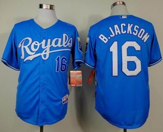 Kansas City Royals #16 Bo Jackson Light Blue Alternate Cool Base Stitched Baseball Jersey