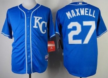 Kansas City Royals #27 Justin Maxwell Blue Baseball Jersey