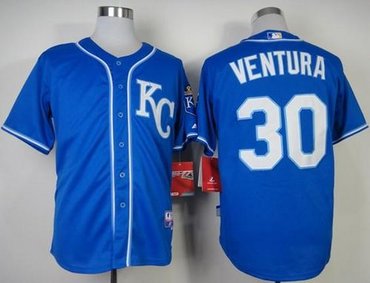 Kansas City Royals #30 Yordano Ventura Light Blue Cool Base Baseball Jersey