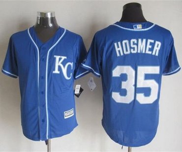 Kansas City Royals #35 Eric Hosmer Blue Alternate 2 New Cool Base Stitched Baseball Jersey