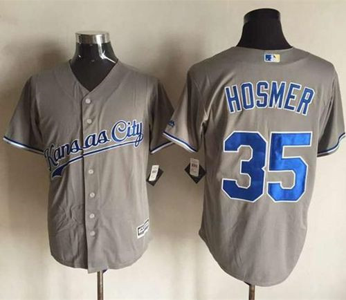 Kansas City Royals #35 Eric Hosmer New Grey Cool Base Stitched MLB Jersey