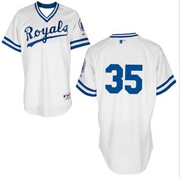 Kansas City Royals #35 Eric Hosmer White 1974 Turn Back The Clock Stitched Baseball Jersey