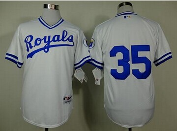 Kansas City Royals #35 Eric Hosmer White 1974 Turn Back The Clock Stitched Baseball Jersey