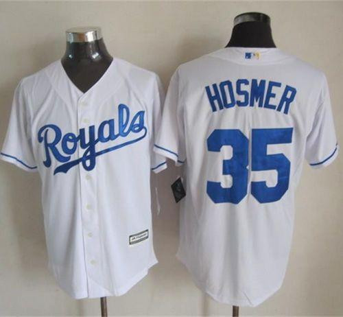 Kansas City Royals #35 Eric Hosmer White New Cool Base Stitched Baseball Jersey