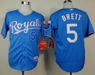 Kansas City Royals #5 George Brett Light Blue Alternate Cool Base Stitched Baseball Jersey