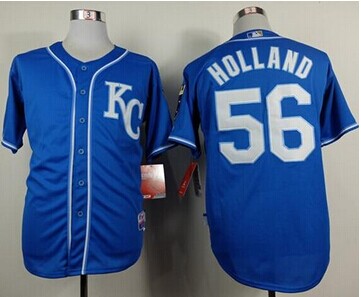 Kansas City Royals #56 Greg Holland Light Blue Alternate 2 Cool Base Stitched Baseball Jersey