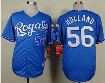 Kansas City Royals #56 Greg Holland Light Blue Alternate Cool Base Stitched Baseball Jersey