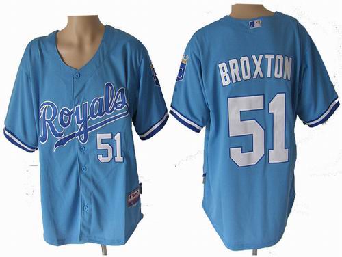 Kansas City Royals 51 Jonathan Broxton Light Blue Jersey