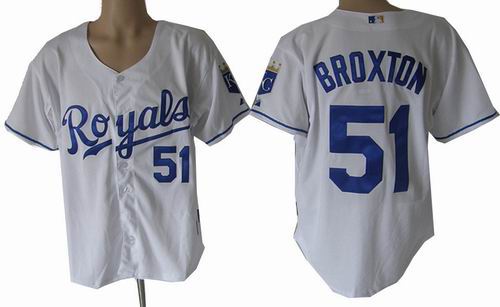 Kansas City Royals 51 Jonathan Broxton white Jersey