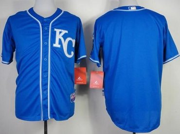 Kansas City Royals Blank Blue Alternate 2 Cool Base Stitched Baseball Jersey