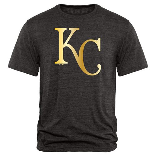 Kansas City Royals Gold Collection Tri-Blend T-Shirt Black Kansas City Royals Gold Collection Tri-Blend T-Shirt Black
