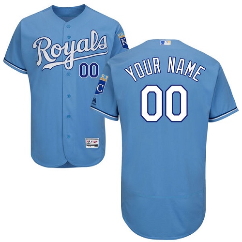 Kansas City Royals Light Blue Men's Customized Flexbase Jersey Kansas City Royals Light Blue Men's Customized Flexbase Jersey