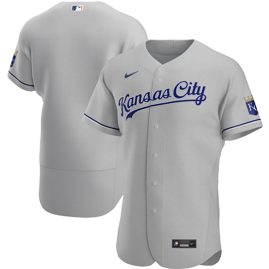 Kansas City Royals Men's Nike Gray Road 2020 Authentic MLB Jersey Kansas City Royals Men's Nike Gray Road 2020 Authentic MLB Jersey