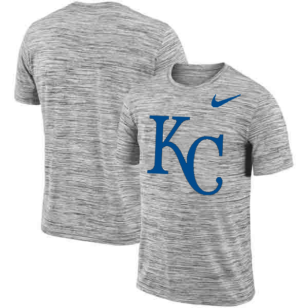 Kansas City Royals Nike Heathered Black Sideline Legend Velocity Travel Performance T-Shirt Kansas City Royals Nike Heathered Black Sideline Legend Velocity Travel Performance T-Shirt