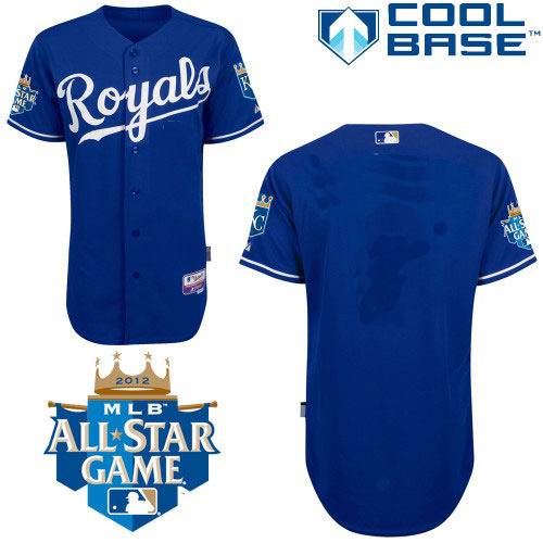 Kansas City Royals blank dk blue Cool Base Jersey w2012 All-Star Patch