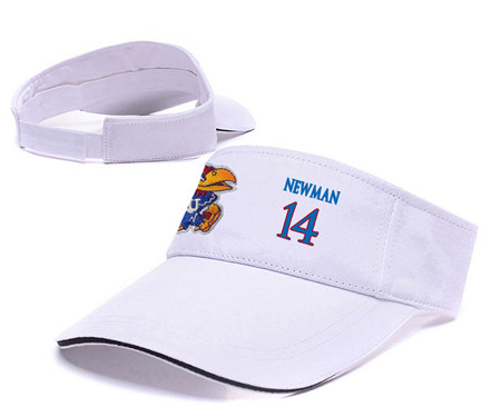 Kansas Jayhawks 14 Malik Newman White College Basketball Adjustable Visor