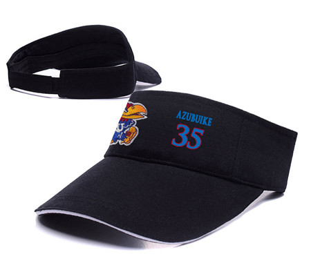 Kansas Jayhawks 35 Black College Basketball Adjustable Visor
