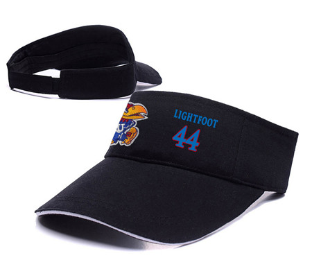 Kansas Jayhawks 44 Mitch Lightfoot Black College Basketball Adjustable Visor