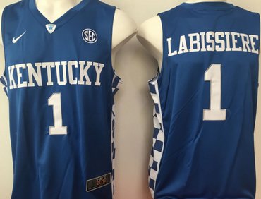 Kentucky Wildcats 1 Skal Labissiere Blue College Basketball Jersey