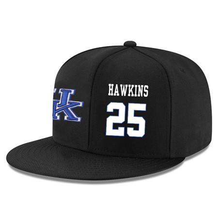 Kentucky Wildcats 25 Dominique Hawkins Black Adjustable Hat