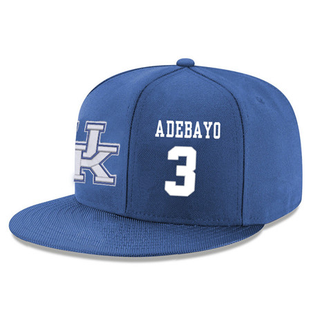 Kentucky Wildcats 3 Edrice Adebayo Blue Adjustable Hat
