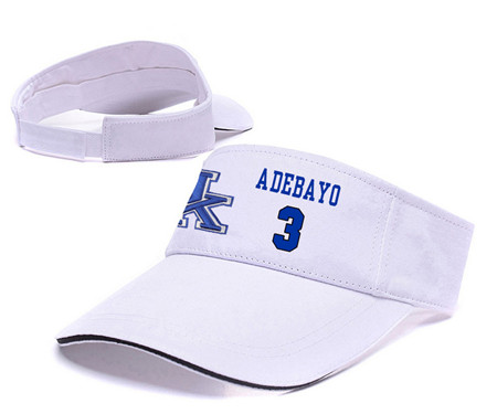 Kentucky Wildcats 3 Edrice Adebayo White College Basketball Adjustable Visor