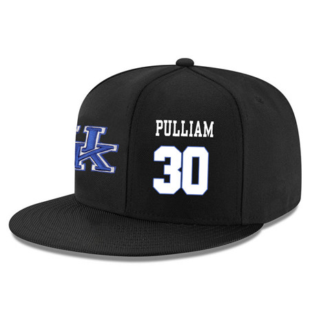 Kentucky Wildcats 30 Dillon Pulliam Black Adjustable Hat