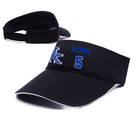 Kentucky Wildcats 5 Malik Monk Black College Basketball Adjustable Visor