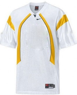 Kids' West Virginia Mountaineers Customized White Jersey Kids' West Virginia Mountaineers Customized White Jersey