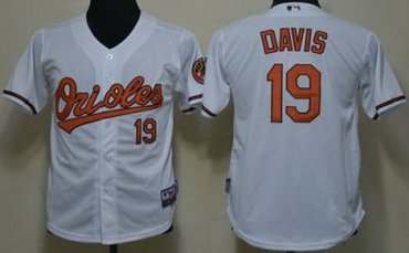 Kids Baltimore Orioles 19 Chris Davis White Cool Base MLB Jerseys Kids Baltimore Orioles 19 Chris Davis White Cool Base MLB Jerseys