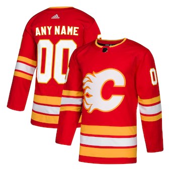 Kids Calgary Flames adidas Red Alternate Authentic Custom Jersey Kids Calgary Flames adidas Red Alternate Authentic Custom Jersey