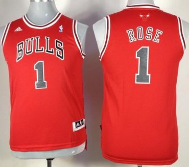 Kids Chicago Bulls 1 Derrick Rose Red Revolution 30 Swingman NBA Jerseys