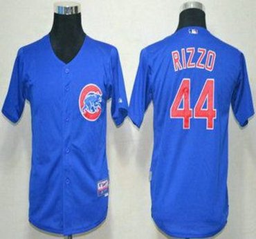 Kids Chicago Cubs 44 Anthony Rizzo Blue MLB Jerseys