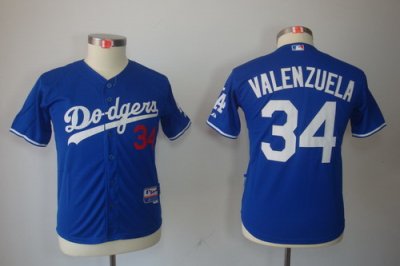 Kids Los Angeles Dodgers 34 Femando Valenzuela Royal Blue Jerseys