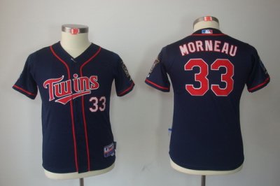 Kids MLB Minnesota Twins 33# Justin Morneau Navy Blue Jerseys Kids MLB Minnesota Twins 33# Justin Morneau Navy Blue Jerseys