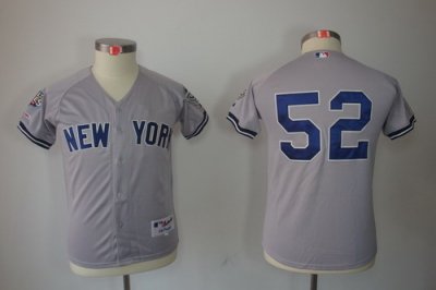 Kids New York Yankees 52 C.C. Sabathia Grey jerseys(2009 Logo WS 09 Champions Pat) Kids New York Yankees 52 C.C. Sabathia Grey jerseys(2009 Logo WS 09 Champions Pat)