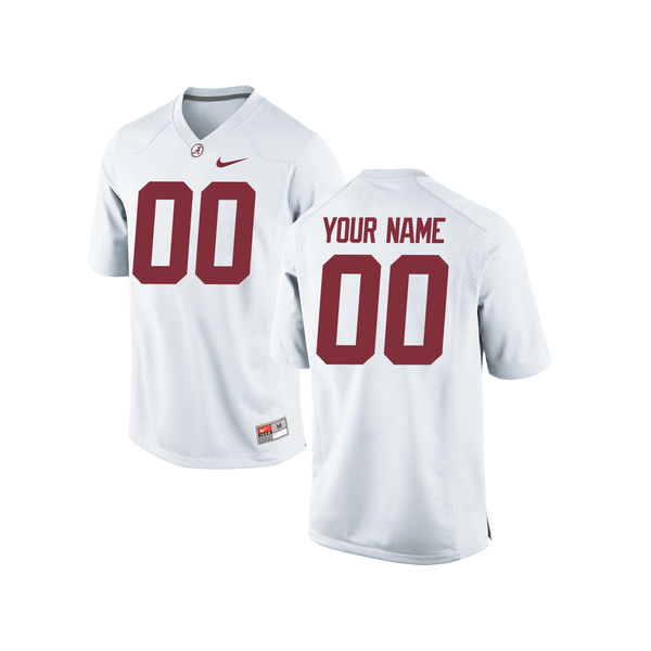 Kids Nike Alabama Crimson Tide Custom White Jersey Kids Nike Alabama Crimson Tide Custom White Jersey
