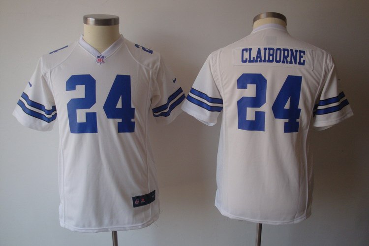 Kids NEW Dallas Cowboys #24 Morris Claiborne White Jerseys