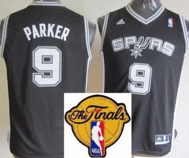 Kids San Antonio Spurs 9 Tony Parker Black Revolution 30 Swingman 2013 Finals Patch NBA Jerseys Kids San Antonio Spurs 9 Tony Parker Black Revolution 30 Swingman 2013 Finals Patch NBA Jerseys