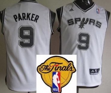 Kids San Antonio Spurs 9 Tony Parker White Revolution 30 Swingman 2013 Finals Patch NBA Jerseys Kids San Antonio Spurs 9 Tony Parker White Revolution 30 Swingman 2013 Finals Patch NBA Jerseys
