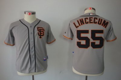 Kids San Francisco Giants 55 Tim Lincecum Grey 2012 jerseys Kids San Francisco Giants 55 Tim Lincecum Grey 2012 jerseys