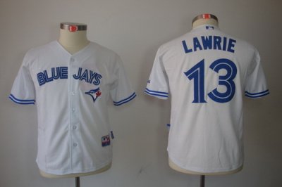 Kids Toronto Blue Jays #13 Brett Lawrie White Jerseys Kids Toronto Blue Jays #13 Brett Lawrie White Jerseys