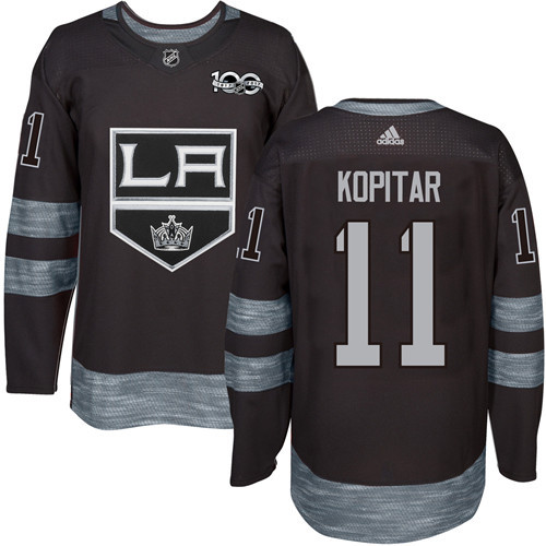 Kings #11 Anze Kopitar Black 1917-2017 100th Anniversary Stitched NHL Jersey Kings #11 Anze Kopitar Black 1917-2017 100th Anniversary Stitched NHL Jersey