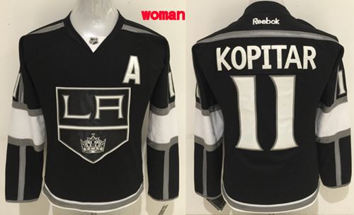 Kings #11 Anze Kopitar Black Women's Home Stitched NHL Jersey Kings #11 Anze Kopitar Black Women's Home Stitched NHL Jersey