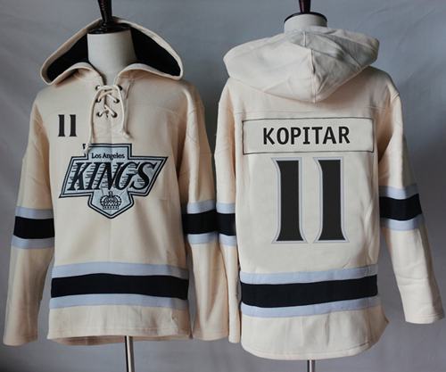 Kings #11 Anze Kopitar Cream Sawyer Hooded Sweatshirt Stitched NHL Jersey Kings #11 Anze Kopitar Cream Sawyer Hooded Sweatshirt Stitched NHL Jersey