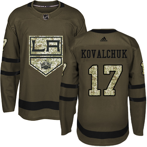 Kings #17 Ilya Kovalchuk Green Salute to Service Stitched Hockey Jersey