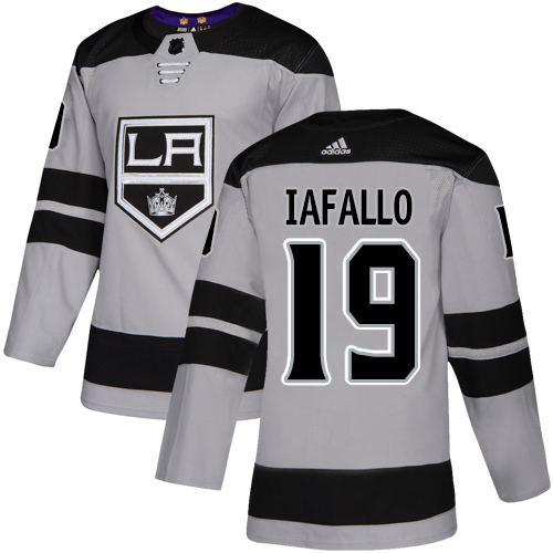 Kings #19 Alex Iafallo Gray Alternate Authentic Stitched Hockey Jersey