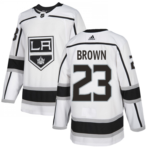 Kings #23 Dustin Brown White Road Authentic Stitched Hockey Jersey Kings #23 Dustin Brown White Road Authentic Stitched Hockey Jersey