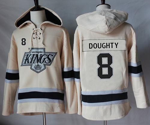 Kings #8 Drew Doughty Cream Sawyer Hooded Sweatshirt Stitched NHL Jersey Kings #8 Drew Doughty Cream Sawyer Hooded Sweatshirt Stitched NHL Jersey